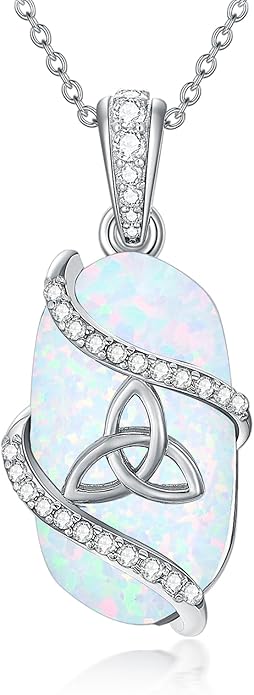 Opal Mama Bear/Panda/Cat/Koala/Sloth/Cardinal/Unicorn Necklace 925 Sterling Silver Opal Animal Pendant Jewelry Birthday Gifts Women Her Mom