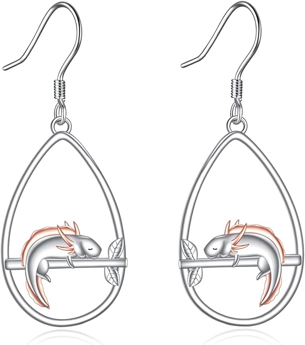 YFN Animal Earrings Sterling Silver Animal Heart Hoop Dangle Earrings Cute Jewelry Gifts for Women