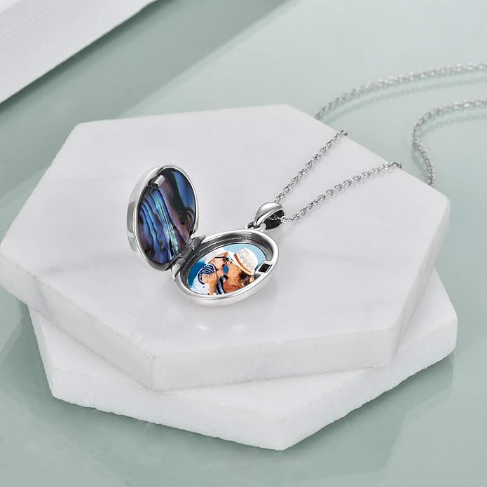 ONEFINITY Tree of Life Locket Necklace Sterling Silver Locket Necklace That Holds Pictures Tree of Life Locket Pendant for Women Wife Girlfriend