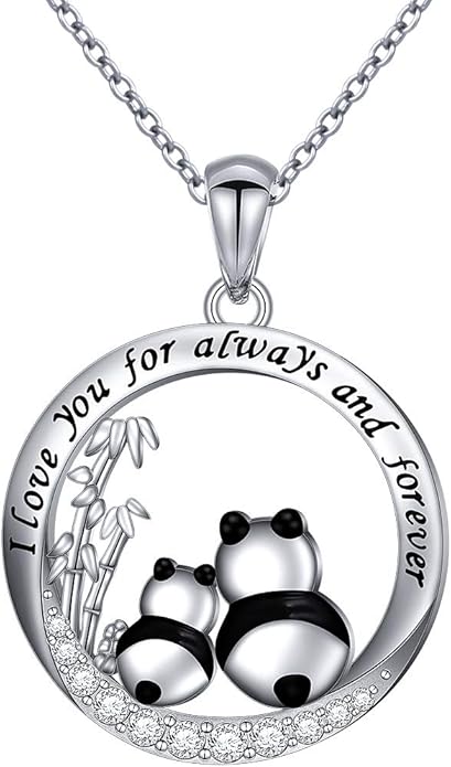 FLYOW 925 Sterling Silver Jewelry Cute Animal Pendant Necklace for Women Birthday Graduation Valentine's Day Gifts
