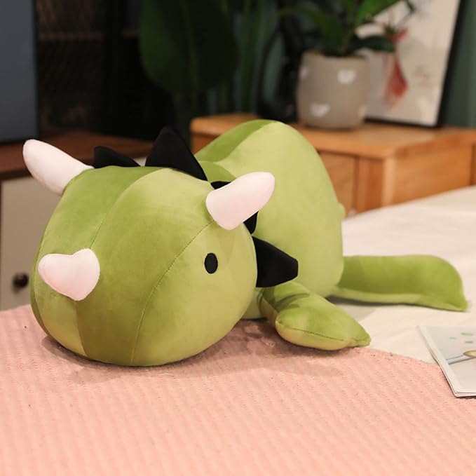 SQEQE Weighted Dinosaur Plush, Weighted Dinosaur Stuffed Animal, Dino Plushies Dino Pillow Toy Gift for Kids Adults 9.8 Inch, 0.8 Lbs