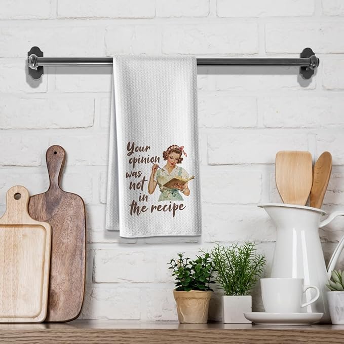 Funny Recipe Kitchen Towels Sweet Housewarming Gifts,16x24inch,Joked Dishcloth Microfiber Hilarious Absorbent Hand Towel,Dish Rags,Great Gift for Hostess Mom New Home Women Housewarming