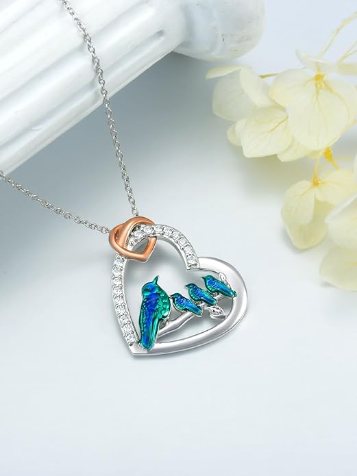 Mothers Day Gift for Mom 925 Sterling Silver Mama Bear/Dinosaur/Cat/Bird/Chicken Necklace with 1 2 3 4 5 Cubs Jewelry for Women Wife Grandma