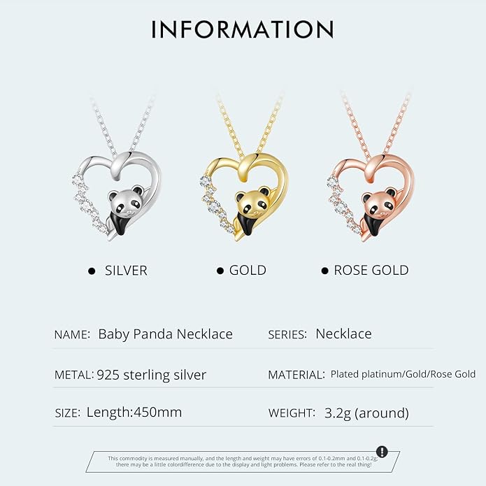 925 Sterling Silver Dog Paw Cat Panda Necklace for Women Cute Dainty Animal Pendant Necklace Gifts for Cat Mom Animals Lover…