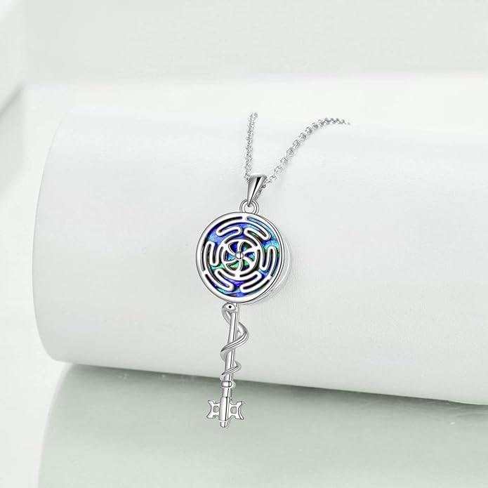 URONE Urn Necklaces for Ashes 925 Sterling Silver Abalone Shell Tree of Life Cremation Jewelry for Ashes Memory Jewelry for Women Men