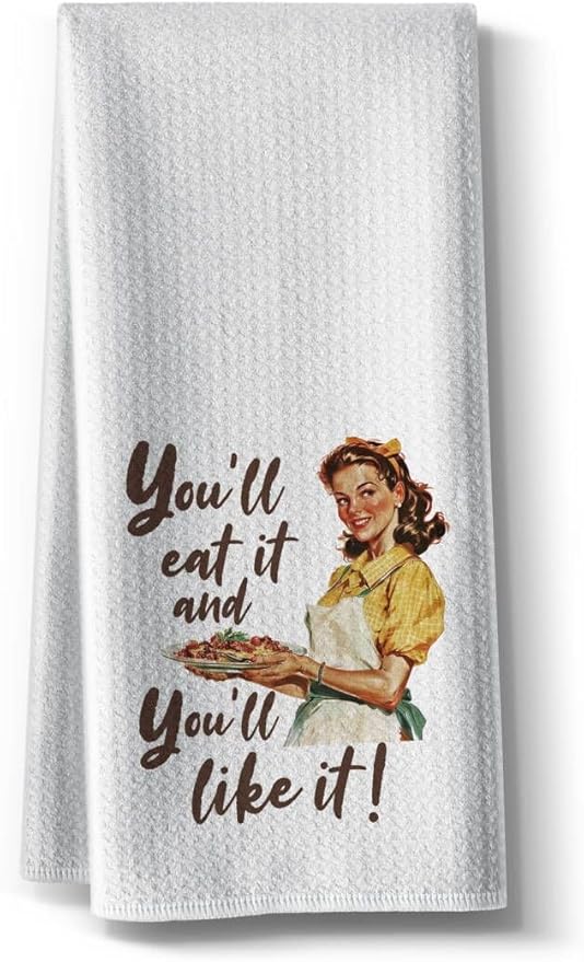 Recipe Funny Kitchen Towels,16 X 24 Dish Towel,with Hilarious Sayings and Wonderful Designs,Absorbent Microfiber Dishcloth, DAR Rags Decor, Great Gifts for Hostess New Home Mom Women Housewarming