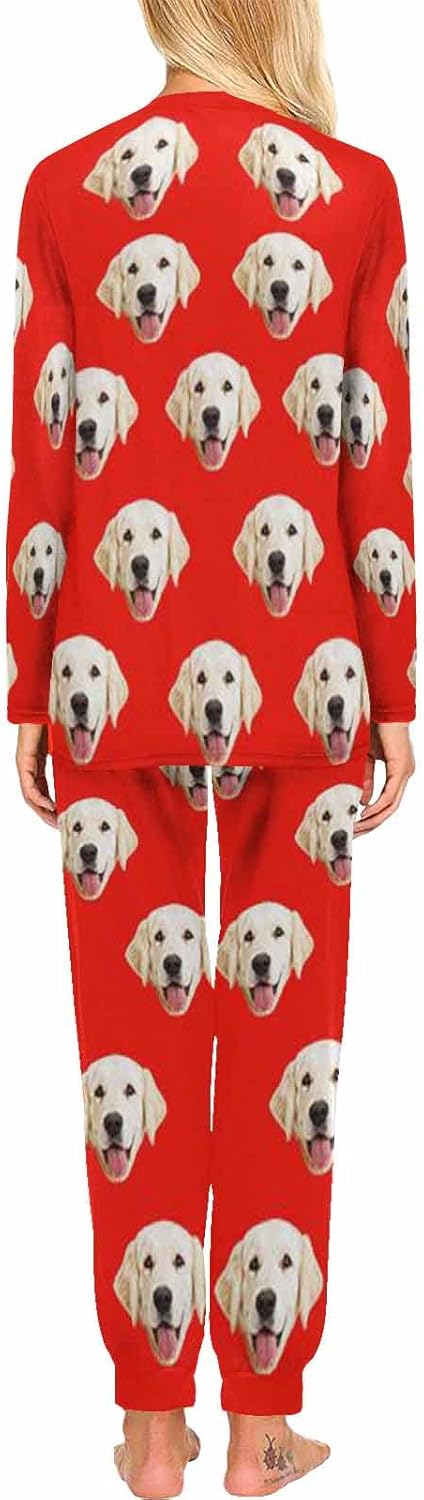 MyPupSocks Custom Face Pajamas Sets for Women, Personalized Photo Sleepwear XS-XXL