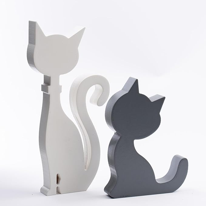 3PCS Halloween Cat Decorations Standing Cat Figurines,Gifts for Cat Lovers Women Kids,Black Cat Halloween Tabletop Decor, US-CAT-3