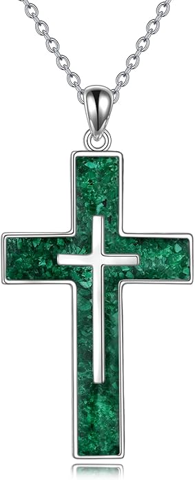 YFN Cross Necklace Sterling Silver Religious Cross Pendant Jewelry Christian Gifts for Women Men