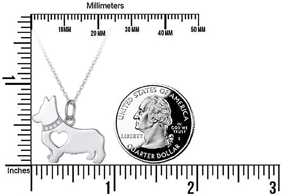 FLYOW 925 Sterling Silver Jewelry Cute Animal Pendant Necklace for Women Birthday Graduation Valentine's Day Gifts