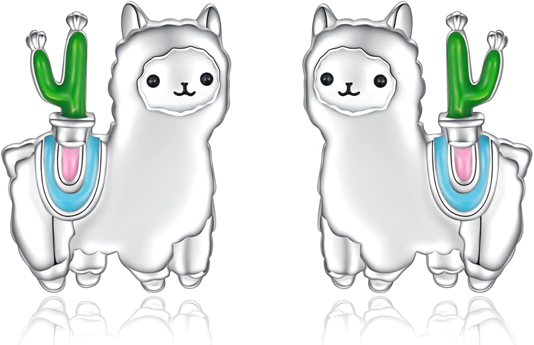 Sterling Silver Animal Stud Earrings: S925 Hypoallergenic Cute Koala Bear Cat Llama Bunny Cow Earrings for Women Koala Animal Stud Earrings Jewelry Gifts