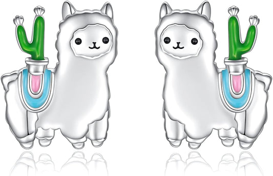 Sterling Silver Animal Stud Earrings: S925 Hypoallergenic Cute Koala Bear Cat Llama Bunny Cow Earrings for Women Koala Animal Stud Earrings Jewelry Gifts