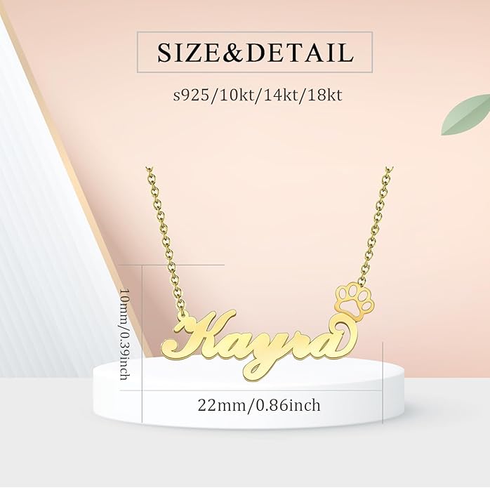 925 Sterling Sliver Yorkshire/Corgi/Labrador/Pug/Bulldog/Paw Print/Cross Necklace Cute Puppy Dog Necklace Jewelry Birthday Gifts for Women Girls Dog Lovers