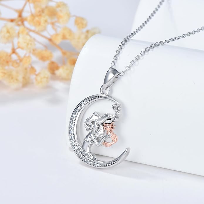 Horse/Bunny/Dog/Cat Necklace 925 Sterling Silver Women with Animal Pendant Necklace Jewelry Gifts for Women Animal Lovers