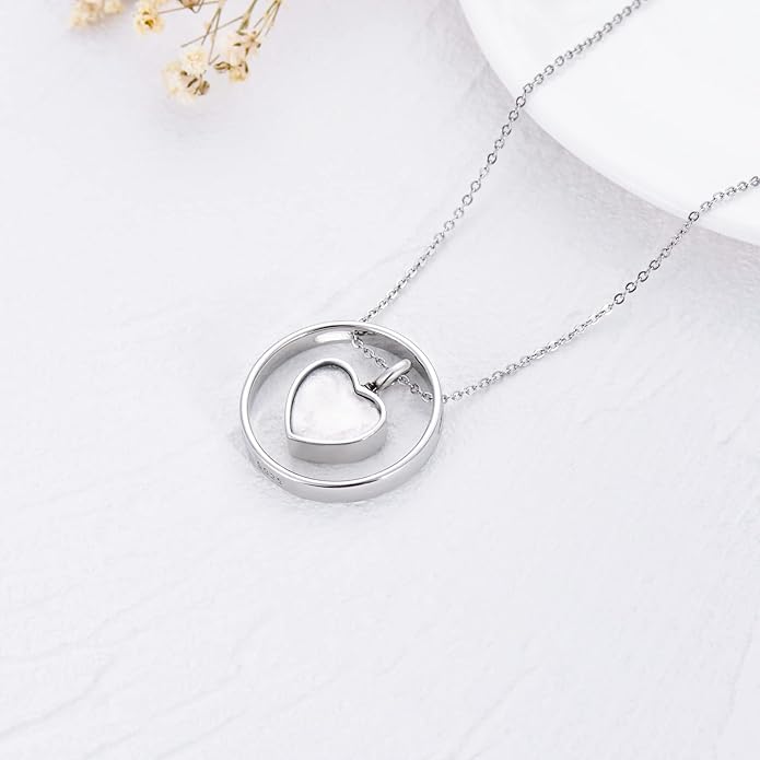 JUSTKIDSTOY Cremation Jewelry 925 Sterling Silver Sunflower/Rose/Paw Urn Necklace for Ashes Memorial Keepsake Gifts for Women