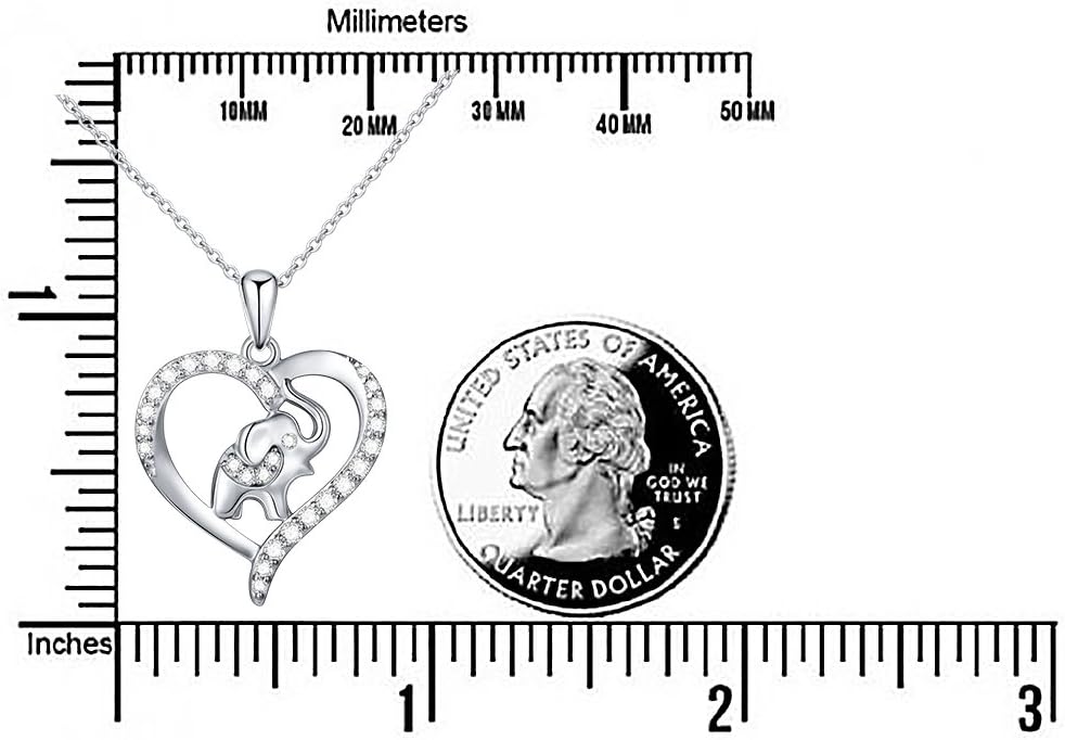 FLYOW Elephant Necklace Cat Necklace Bunny Neklace Horseshoe Necklace Blue Jay Necklace Sterling Silver Animal Necklaces for Women