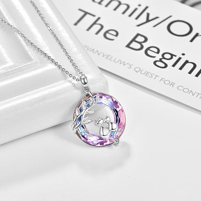 Dreamboat Sterling Silver Cat Necklace for Women Crystal Necklace Cute Animal Necklace Kitten Necklace Cat Pendant Friendship Cat Jewelry Gifts