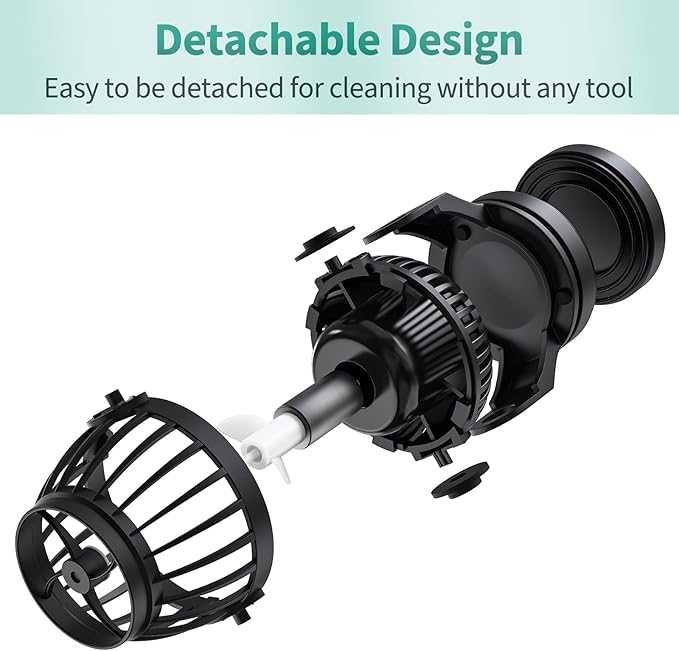 Uniclife 2100 GPH Aquarium Wave Maker for 60-120 Gallon Fish Tanks Adjustable Circulation Pump with Controller and Magnet Mount for Marine Freshwater Aquarium Circulation Pond