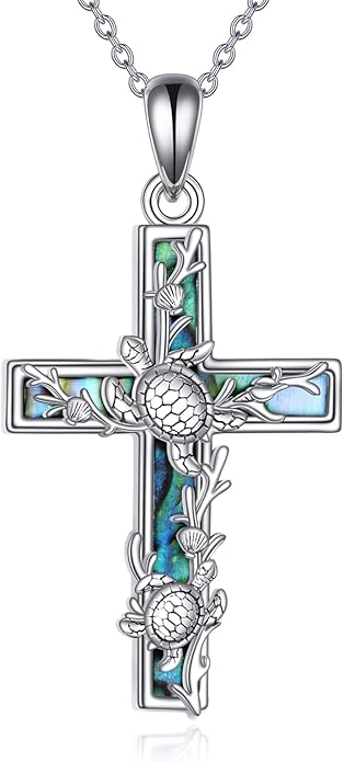 YFN Cross Necklace Sterling Silver Religious Cross Pendant Jewelry Christian Gifts for Women Men