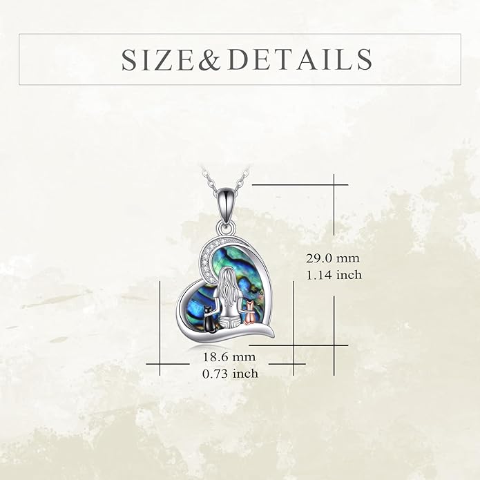 YFN Cat Necklace Sterling Silver Jewelry for Women Cat Jewelry Gifts