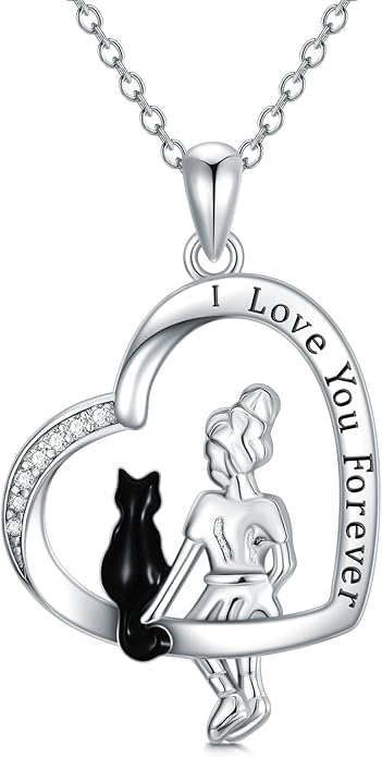 WINNICACA Sterling Silver Cat/Ladybugs/Cow/Cardinal/Hummingbird/Dragonfly Necklace for Women Exquisite Jewelry Gifts for Birthday, Christmas Gifts for Mother and Daughter