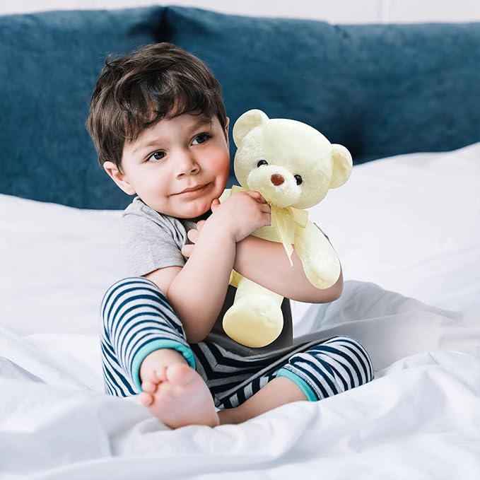 White Teddy Bear Stuffed Animals 13.4“ Soft Cuddly Stuffed Plush Teddy Bear Cute Plush Toys Birthday Christmas Valentine’s Day Wedding Graduation Party Gifts