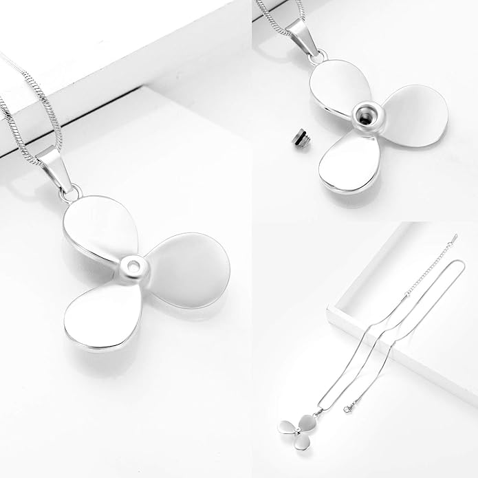 Flower Cremation Ashes Jewelry Cremation Necklace Memorial Locket for Ashes Keepsake Urn Pendants for Women/Men