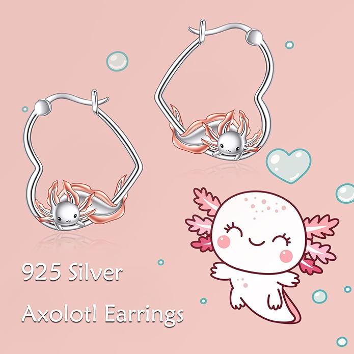 YFN Animal Earrings Sterling Silver Animal Heart Hoop Dangle Earrings Cute Jewelry Gifts for Women