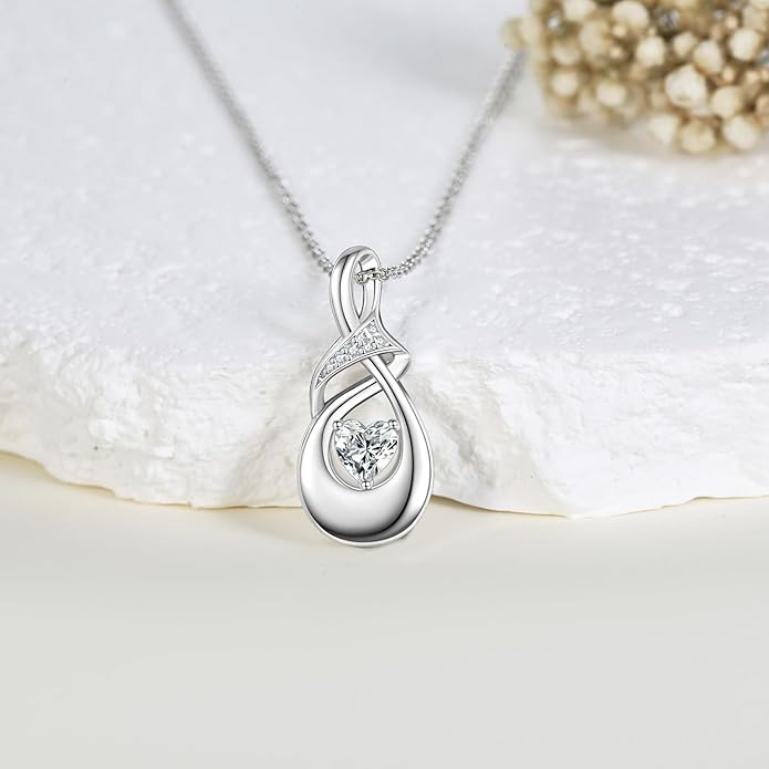 POPLYKE 925 Sterling Silver Urn Necklace for Ashes for Women Cremation Necklace for Ashes Keepsake Jewelry for Human