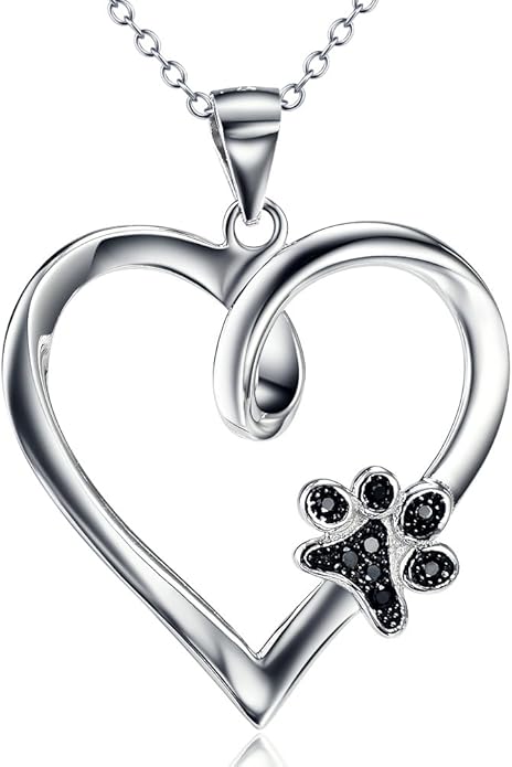 YFN Dog Pendant Necklace for Women Girls 925 Sterling Silver Pet Animal Memorial Jewelry Gifts for Dog Lovers