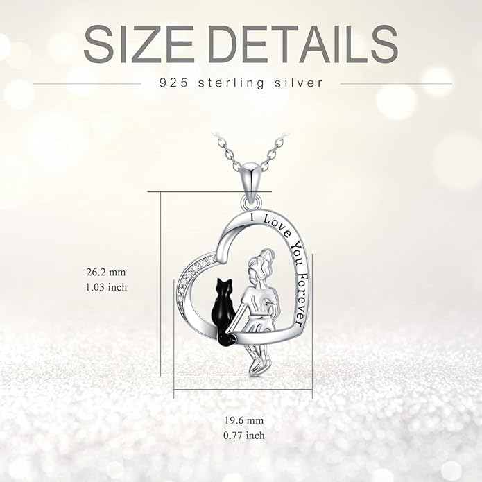 WINNICACA Sterling Silver Cat/Ladybugs/Cow/Cardinal/Hummingbird/Dragonfly Necklace for Women Exquisite Jewelry Gifts for Birthday, Christmas Gifts for Mother and Daughter