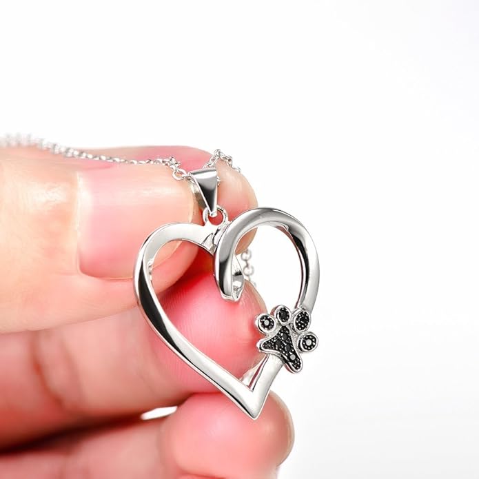 YFN Dog Pendant Necklace for Women Girls 925 Sterling Silver Pet Animal Memorial Jewelry Gifts for Dog Lovers