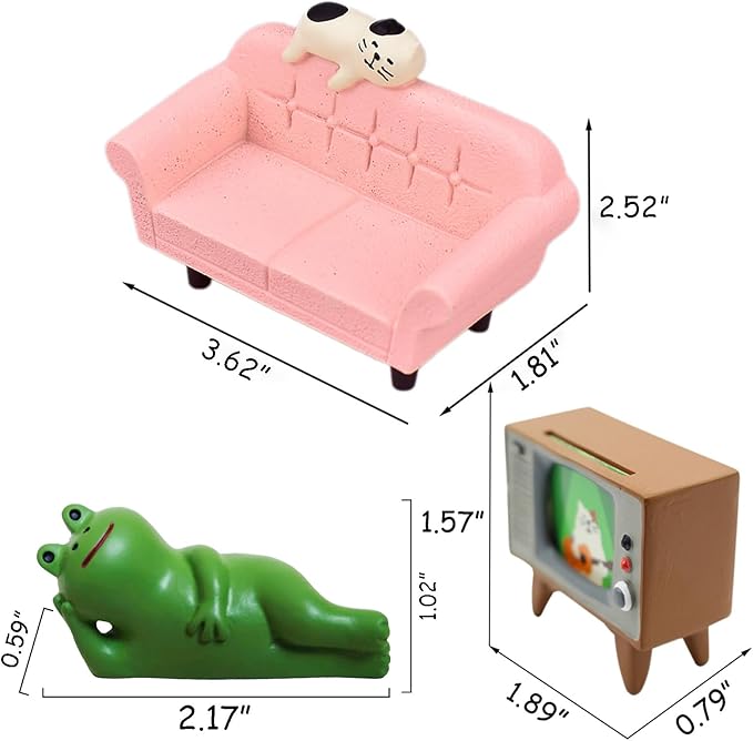 Frog Figurine Mini Frogs Miniature Frog Figurines Frog Gifts for Women Cute Office Desk Decor