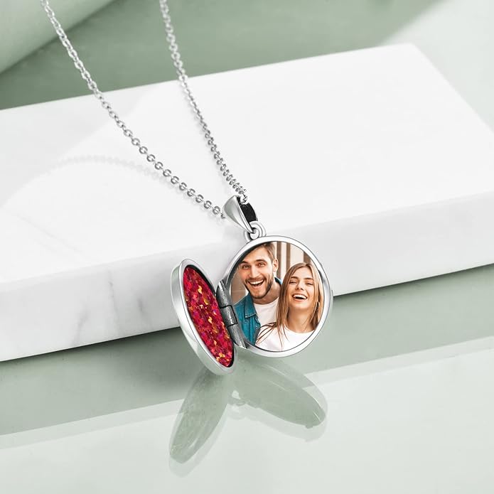 ONEFINITY Tree of Life Locket Necklace Sterling Silver Locket Necklace That Holds Pictures Tree of Life Locket Pendant for Women Wife Girlfriend