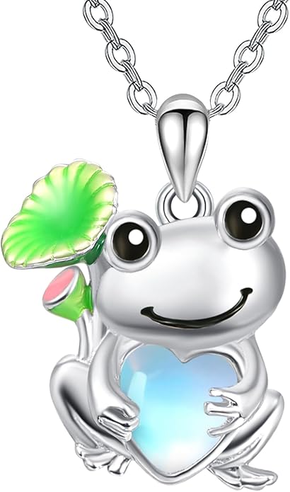 Dreamboat Moonstone Animal Pendant Necklace for Women 925 Sterling Silver Cute Animals Jewelry Gifts