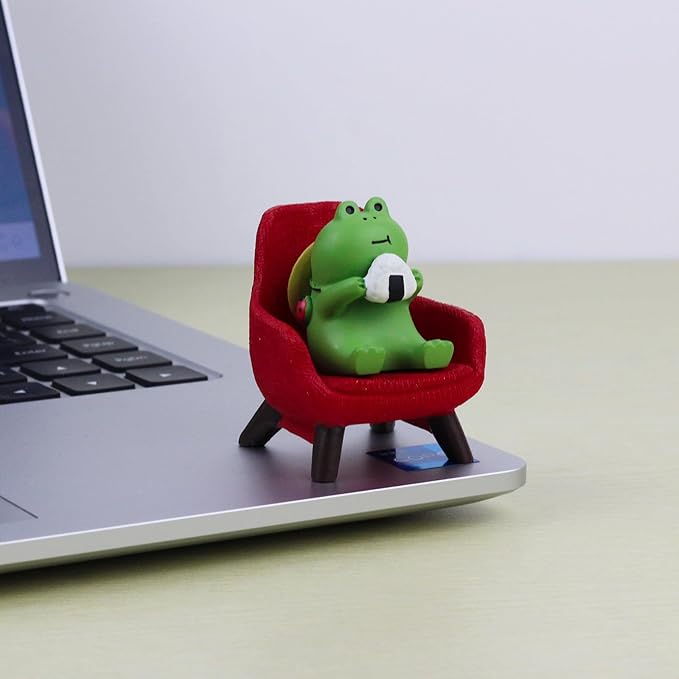 Miniature Frogs - Cute Frog Sculptures for Outdoor Fairy Garden, Desk Decor & Plant Shelf