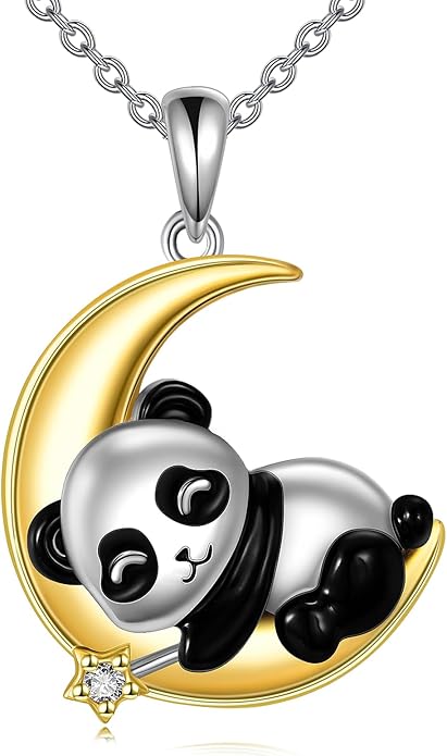 POPLYKE Spider/Butterfly/Fox/Killer Whale/Pande/Shark/Cat/Owl/Mermaid/Dragonfly Necklace 925 Sterling Sliver Animal Necklace Pendant Jewelry Gifts for Women