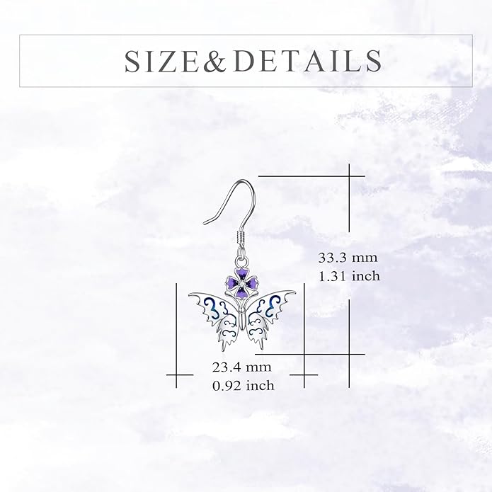 YFN Sterling Silver Animal Dangle Drop Earrings for Women Sloth/Cat/Bat Earrings Jewelry Gifts Halloween Earrings Jewelry