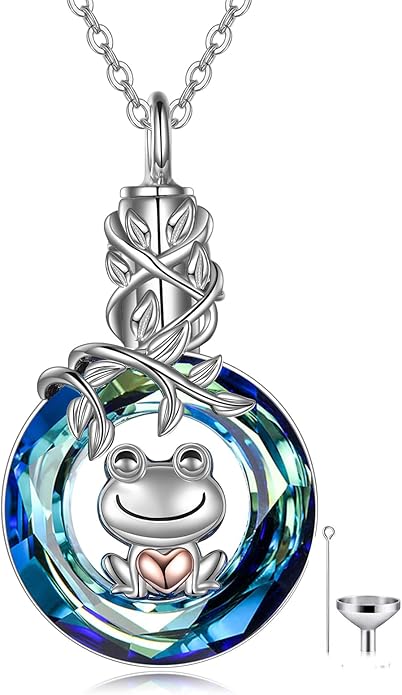 POPLYKE 925 Sterling Silver Urn Necklace for Ashes for Women Cremation Necklace for Ashes Keepsake Jewelry for Human