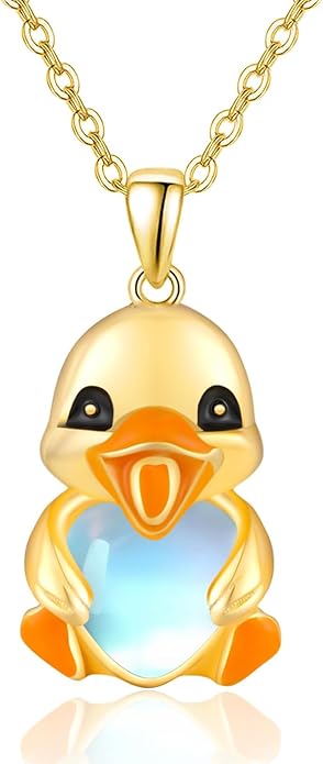 Dreamboat Moonstone Animal Pendant Necklace for Women 925 Sterling Silver Cute Animals Jewelry Gifts