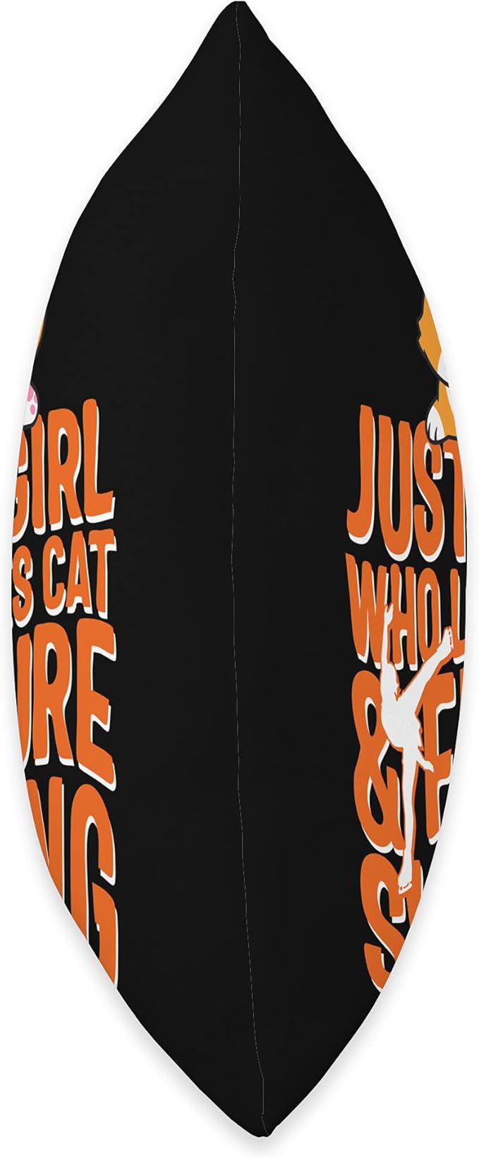 Just A Girl Who Loves Cats & Figure Skating Ice Skater Girl Throw Pillow