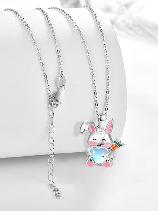 Dreamboat Moonstone Animal Pendant Necklace for Women 925 Sterling Silver Cute Animals Jewelry Gifts