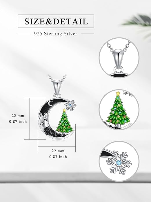 Gothic Jewelry Bat/Cat/Wolf/Dragon/Owl/Fox/Spider/Sun Pendant Sterling Silver Crescent Moon Necklace for Women Girls Black Jewelry Gifts