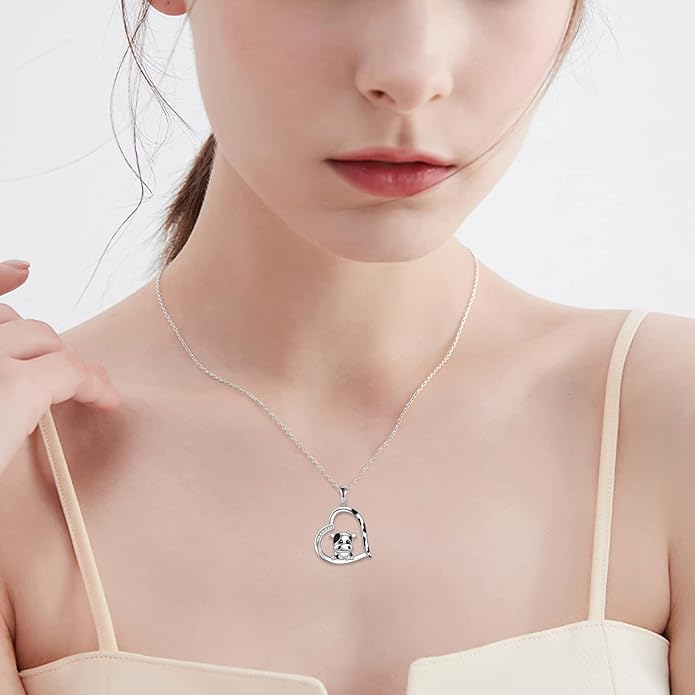 WINNICACA Sterling Silver Cat/Ladybugs/Cow/Cardinal/Hummingbird/Dragonfly Necklace for Women Exquisite Jewelry Gifts for Birthday, Christmas Gifts for Mother and Daughter