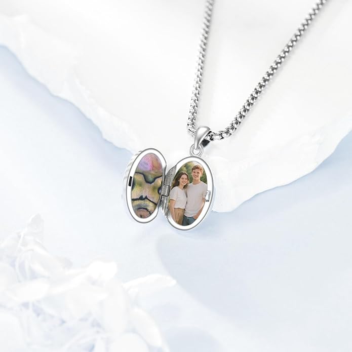 ONEFINITY Tree of Life Locket Necklace Sterling Silver Locket Necklace That Holds Pictures Tree of Life Locket Pendant for Women Wife Girlfriend