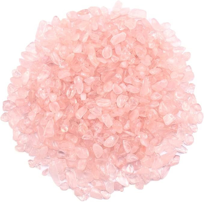 WAYBER 2 Lbs/920g Natural Pink Quartz Crystal Stones Irregular Aquarium Pebbles Rock Sands for Turtle Tank/Succulent Plants/Vase Decoration (Fill 2 Cups)