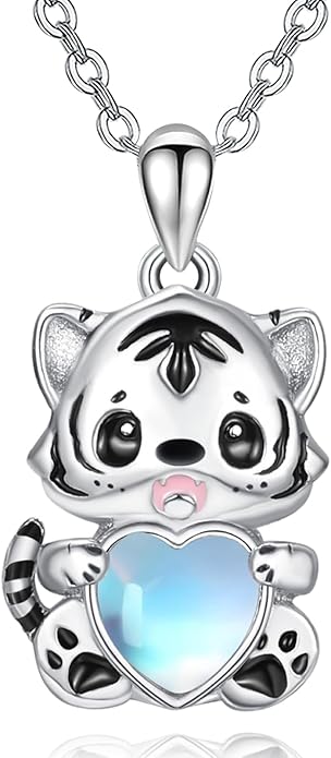 Dreamboat Moonstone Animal Pendant Necklace for Women 925 Sterling Silver Cute Animals Jewelry Gifts
