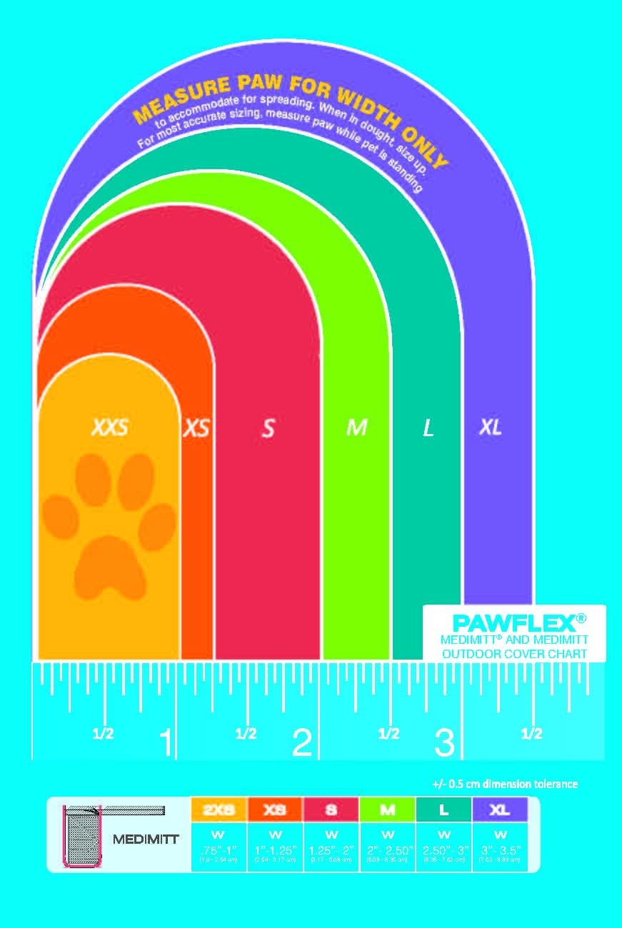 Medimitt Paw Bandages for Dogs, Cats and Pets – Stretchy Medical Booties, First Aid for Paws – Non Slip, Non Adhesive, Breathable, Disposable, Washable, Adjustable Strap, Value Pack (XS 20-Pack)