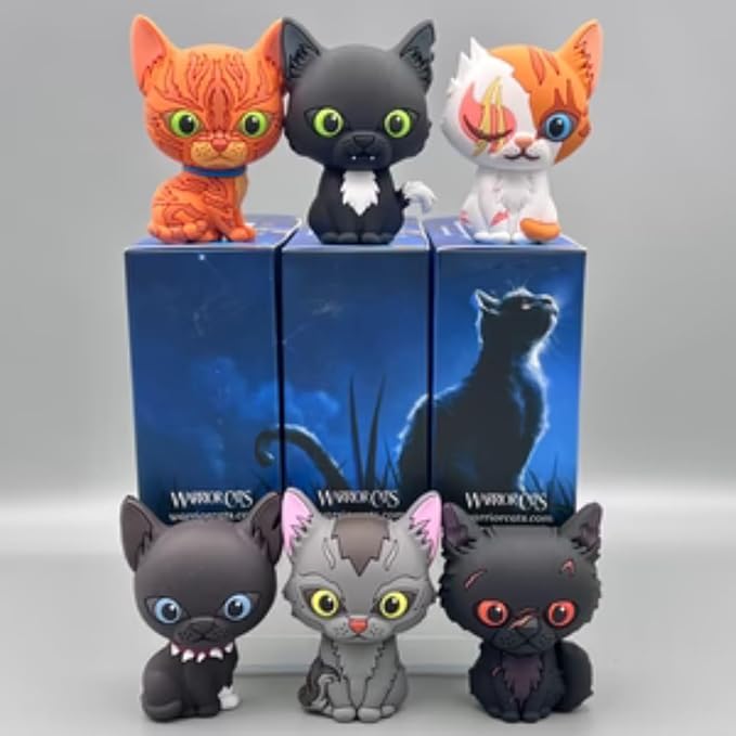 Warrior Cats Collector's Vinyl Figurines, Firestar & Scourge Twin Pack from The Warriors Book Series The Prophecies Begin, Officially Licensed Products