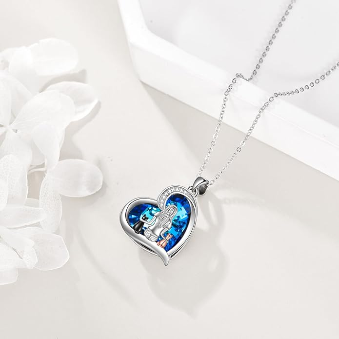 YFN Cat Necklace Sterling Silver Jewelry for Women Cat Jewelry Gifts